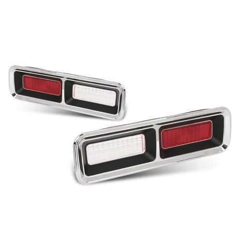 Solid Spare For 1968 Camaro Tail Lamp Kit Chrome Housings Bezel Lens Gaskets Standard NON-RS