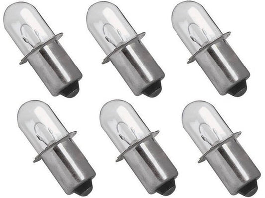 Solid Spare Replacement Bulb 18 Volt Xenon for Dewalt DW919 - 6 Pack