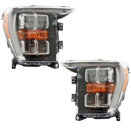 Solid Spare LED Housing Fit For 2021-2022 Ford F150 pickup Left+Right Headlights Replacement