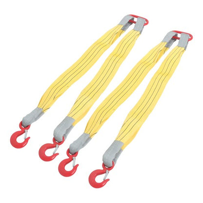 Solid Spare 2 Pack 3.3 FT Lifting Slings Straps - 4410 LBS Yellow Two Leg Rigging Straps