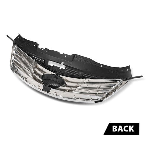 Solid Spare Fit For 12-14 Hyundai Azera Front Bumper Upper Grille Grill Black & Chrome