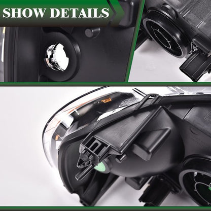 Solid Spare Clear Lens Chrome Housing Headlights Fit For 2002-2005 Dodge Ram 1500 2500 3500