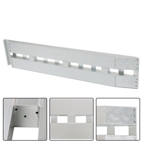 Solid Spare 2-Piece 60''x12'' Ramps 6500Lbs Car Trailer Truck Ramps Hook End Knife Aluminum