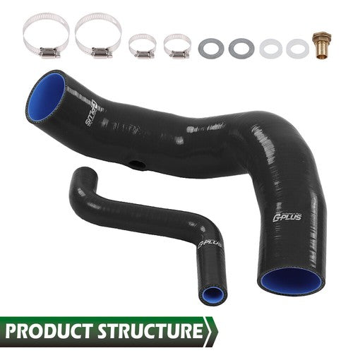 Solid Spare Fuel Hose Complete Kit Set Black Fit For 1970-1975 Jeep CJ5 CJ6 Base