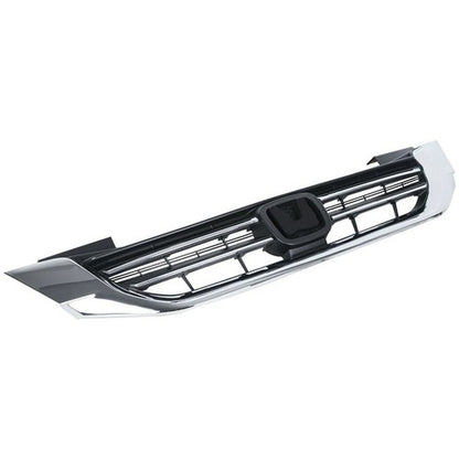 Solid Spare Front Bumper Hood Grille Black&Chrome Plastic Durable For Honda Accord 2013-2015