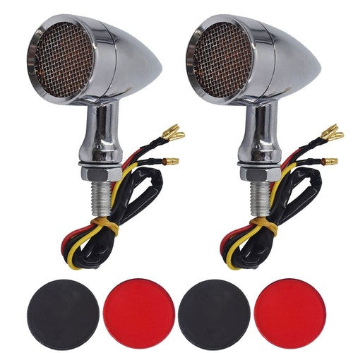 Solid Spare For Sportster XL 1200 883 Iron Motorcycle LED Turn Signal Lights Chrome
