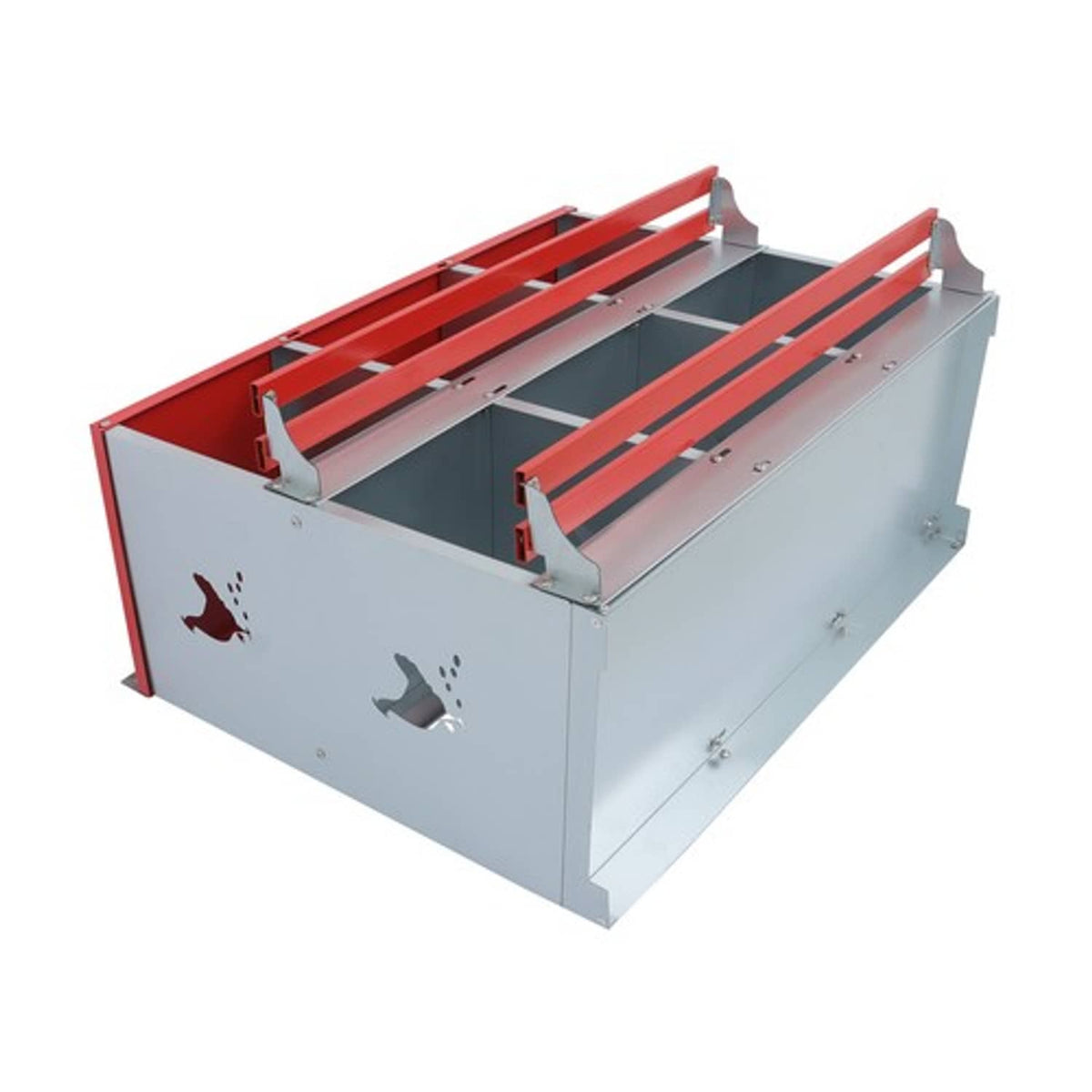 Solid Spare Chicken Nesting Boxes 6 Compartment Metal Poultry Nest Box Large Vented Holes
