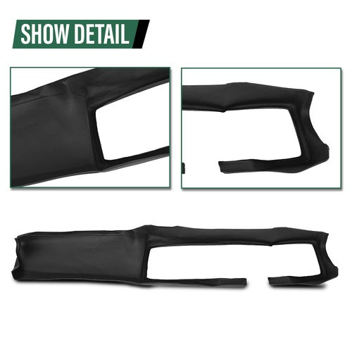 Solid Spare TPE Front Upper Dash Board Cover Cap Black Fit For 1979-1981 Chevrolet Camaro