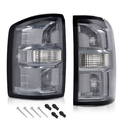 Solid Spare Fit For 16-2018 GMC Sierra 1500/16-19 2500 3500 HD Tail Lights Brake Lamps Smoke