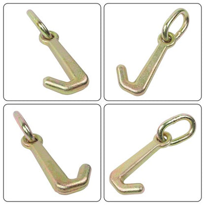 Solid Spare 2 Pack 5/16 Inch G70 Mini J Hook Hooks 5400lbs Working Load Limit Towing Hooks