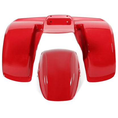 Solid Spare For Honda ATC70 1978-1985 Front and Rear Fender Kit Red Plastic