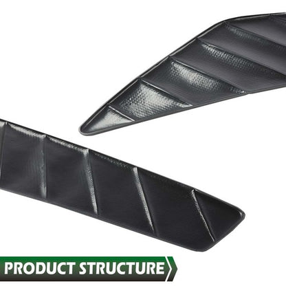 Solid Spare 2pcs Fit For 2010-2014 Ford Mustang Left+Right Door Panel Insert Pleated Black