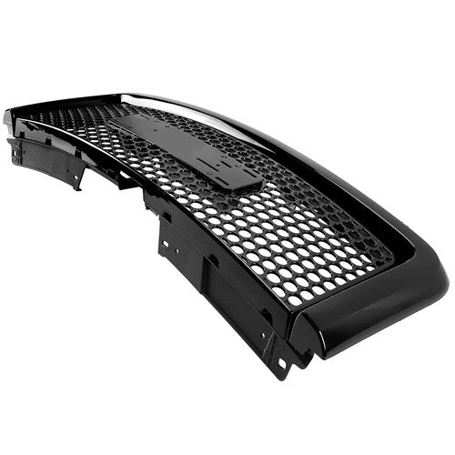 Solid Spare For 2007-2013 GMC Sierra 1500 Denali Pickup Upper Grille Hood Molding Trim Black