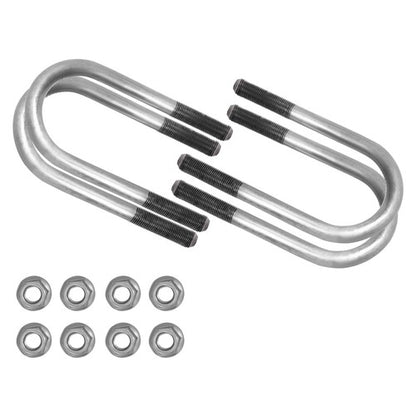Solid Spare New Trailer U Bolt Kit For 2 Inch Axle Tube 6 Inch Long Set Of 4 Bare Metal