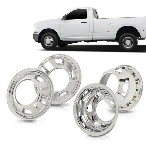 Solid Spare Fit For 03-18 DODGE RAM 3500 17" Dually Wheel Simulators Dual Skins Liner