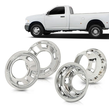Solid Spare Fit For 03-18 DODGE RAM 3500 17" Dually Wheel Simulators Dual Skins Liner