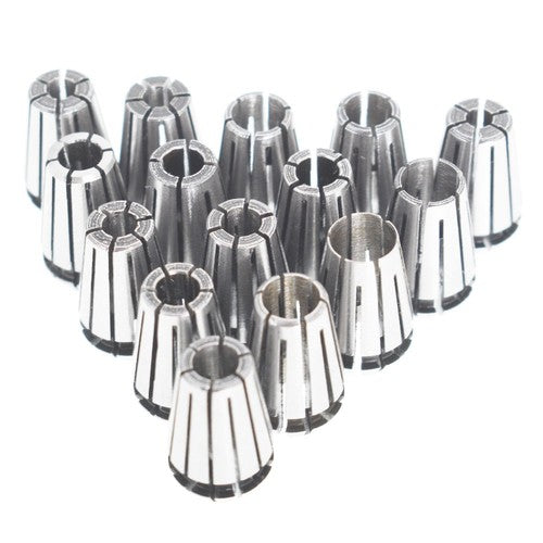 Solid Spare 15Pcs ER11 Spring Collet Set 1/16"-3/4" For CNC Super Precision Milling Tool