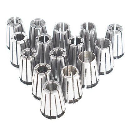 Solid Spare 15Pcs ER11 Spring Collet Set 1/16"-3/4" For CNC Super Precision Milling Tool