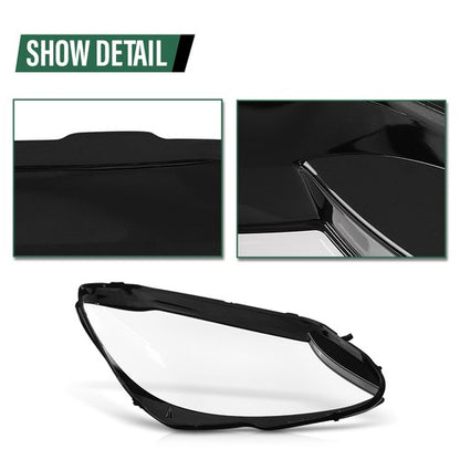 Solid Spare Fit For 19-20 Mercedes-Benz C-Class W205 Headlight Replacement Lens Left & Right