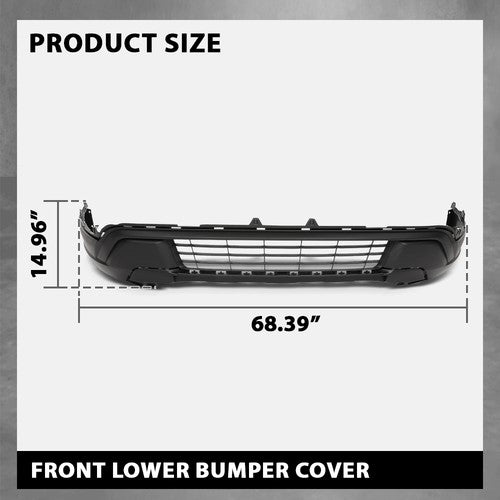 Solid Spare Textured Black Front Lower Bumper Cover Fit For 2018 2019 Ford Explorer Base/XLT