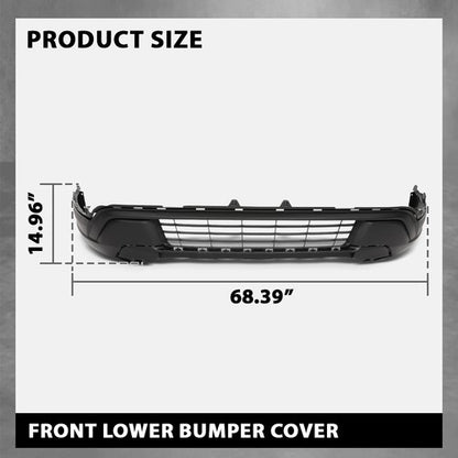 Solid Spare Textured Black Front Lower Bumper Cover Fit For 2018 2019 Ford Explorer Base/XLT