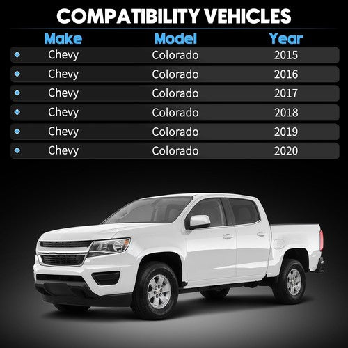Bumper Trim Set For 2015-2020 Chevrolet Colorado Front Left and Right Primed