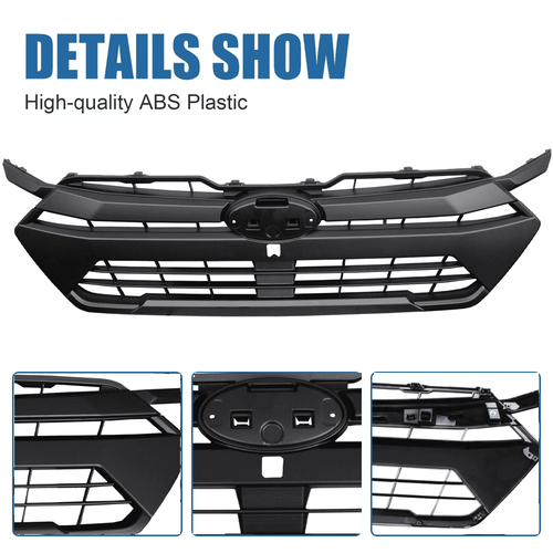 Front Bumper Upper Grille Matte Black Replacement For 2024 2025 Subaru Crosstrek