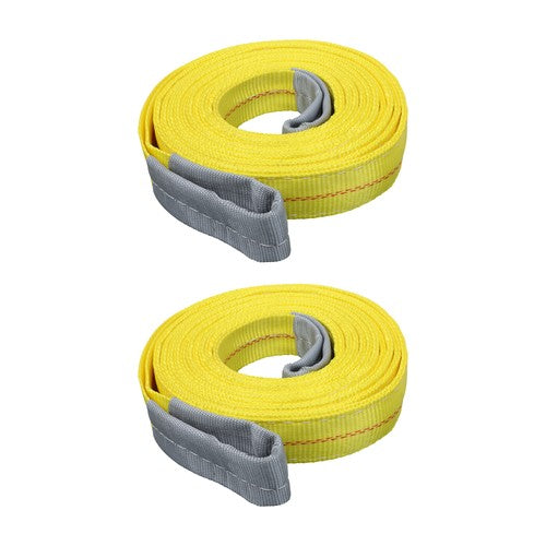 Solid Spare 2 Pack 20 Ft x 2 Inch Lift Sling Straps 9400 lbs Fracture Strength