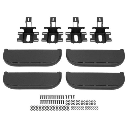 Solid Spare 4Pcs Running Boards Side Hood Steps For 2007-2018 Jeep Wrangler JK Steel 4Dr