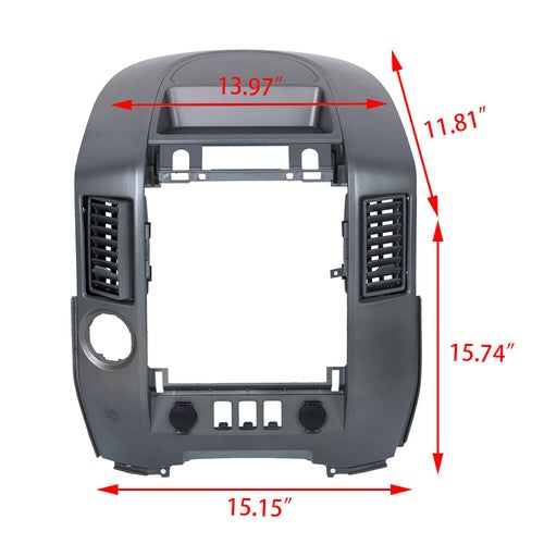 Solid Spare NEW For 04 05 06 Nissan Titan Armada Instrument Panel Lid Dash Radio Bezel ABS