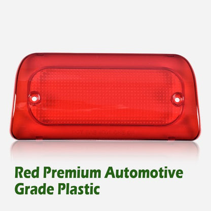 Solid Spare High 3rd Brake Light Lens Red Fit For 94-04 Chevy S10 GMC Sonoma Reg Or Crew Cab