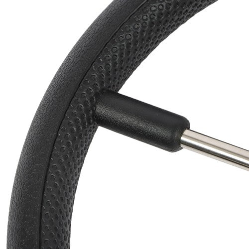 Solid Spare New Stainless Steel Yach Steering Wheel with PU Foam 5 Spoke 13-7/8 Inch?Black?