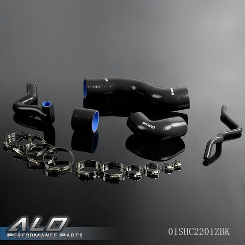 Solid Spare Black Silicone Intercooler Boost Hose Kit Fit For 96-05 VW Golf IV /Bora 1.8T