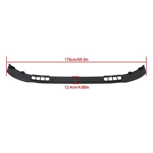 Solid Spare Compatible For Toyota Sequoia 2023-2024 Black ABS Plastic Front Bumper Spoiler
