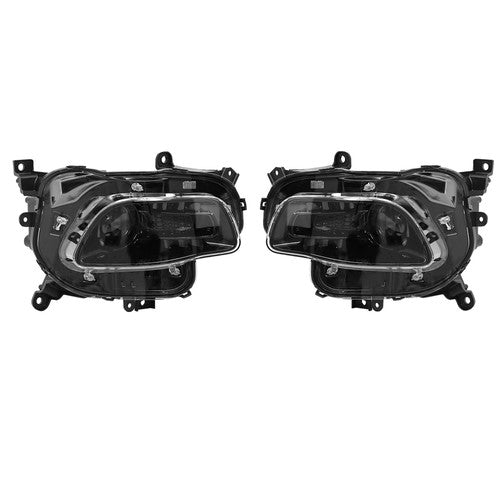 Solid Spare For 2014-18 Jeep Cherokee Headlights Driver+Passenger Side Pair Clear HID/Xenon