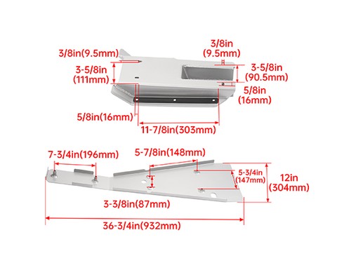 Solid Spare Full Chassis Glide & Swing Arm Skid Plate Guard For HONDA TRX400EX 400X 99-14
