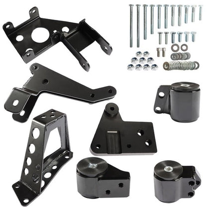 Solid Spare Fit For 92-95 Civic EG K20 K24 K-Series DC2 EG6 DC K-Series Engine Mounts Black