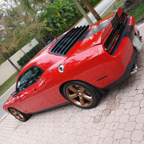 Solid Spare For 08-23 Dodge Challenger Rear Window Scoop Louver Sun Shade Cover ABS
