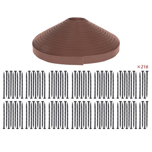 Solid Spare 246 feet Garden edge lawn grass stone isolation strip 2 inches high
