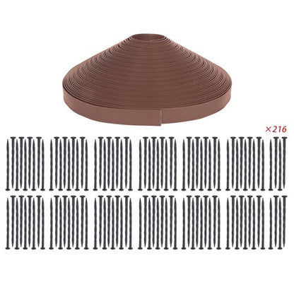 Solid Spare 246 feet Garden edge lawn grass stone isolation strip 2 inches high