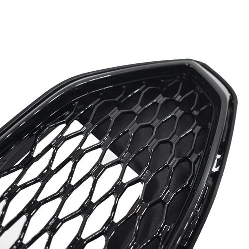 Solid Spare Front Upper Honeycomb Trim Black Gloss Grille Fit For Ford Fusion 2017 2018