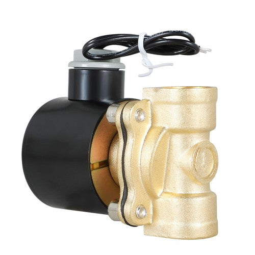 Solid Spare Electric Solenoid Valve 12V DC 1/2" NPT Brass Water Air Gas Viton NC