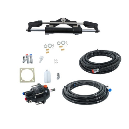 Solid Spare 350HP Hydraulic Outboard Steering System Helm Pump Cylinder Tubing Kit 26ft