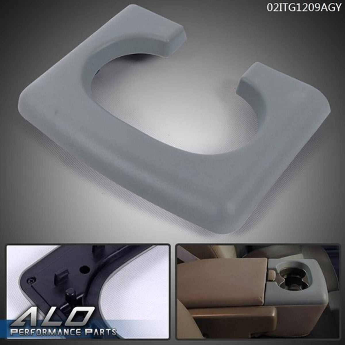 Solid Spare Fit For 04-2014 Ford F-150 Center Console Cup Holder Pad Cover Grey Replacement
