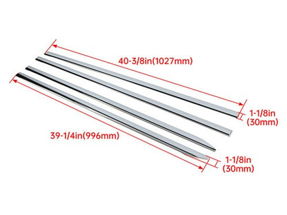Solid Spare For Dodge Ram 1500 2019-2025 2022 2023 Crew Cab Chrome Body Side Molding Trim