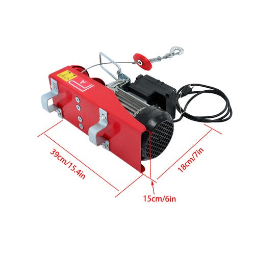 Solid Spare 110V 880lbs Automatic Lift Electric Hoist with 328ft Wireless Remote Control