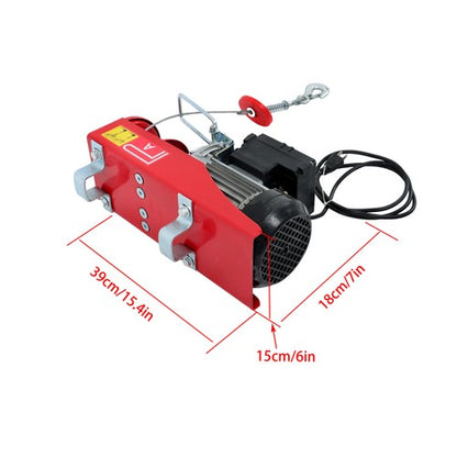 Solid Spare 110V 880lbs Automatic Lift Electric Hoist with 328ft Wireless Remote Control