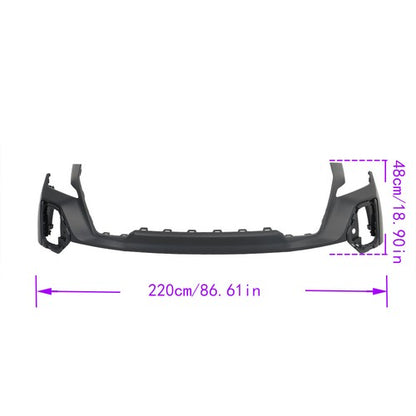 Solid Spare Bumper Cover Fascia Components Front Upper Primed For GMC Sierra 1500 2019-2022