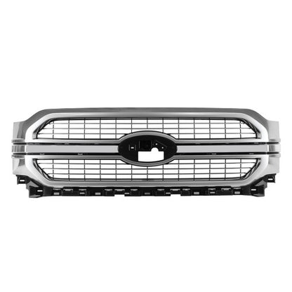 Satin Aluminum Front Bumper Grille Grill For 2021-2023 Ford F-150 F150 Limited