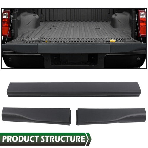 Solid Spare Fit For 08-16 Ford Super Duty F250 F350 Flex Step Tailgate Trim Cap Molding 3pcs